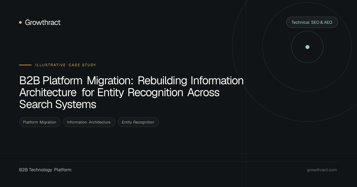 B2B Platform Migration: Rebuilding Information Architecture for Entity Recognition Across Search Systems