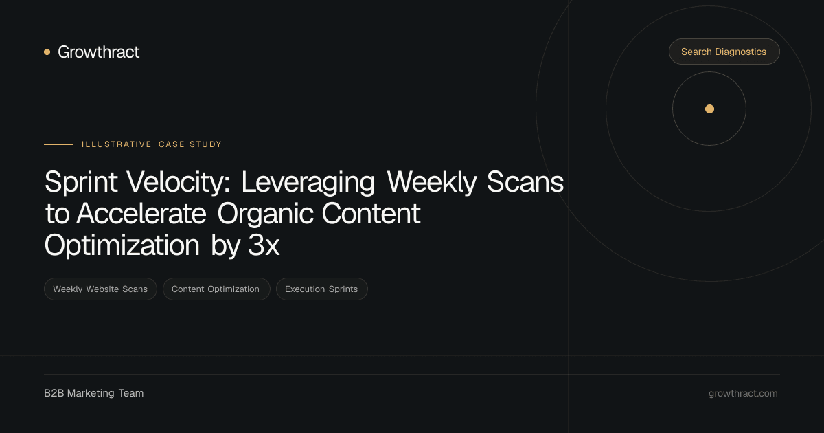 Sprint Velocity: Leveraging Weekly Scans to Accelerate Organic Content Optimization by 3x